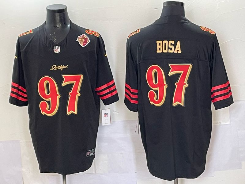 Men Nike San Francisco 49ers #97 Bosa black 5th generation Limited NFL 2025 Jersey 0068->san francisco 49ers->NFL Jersey